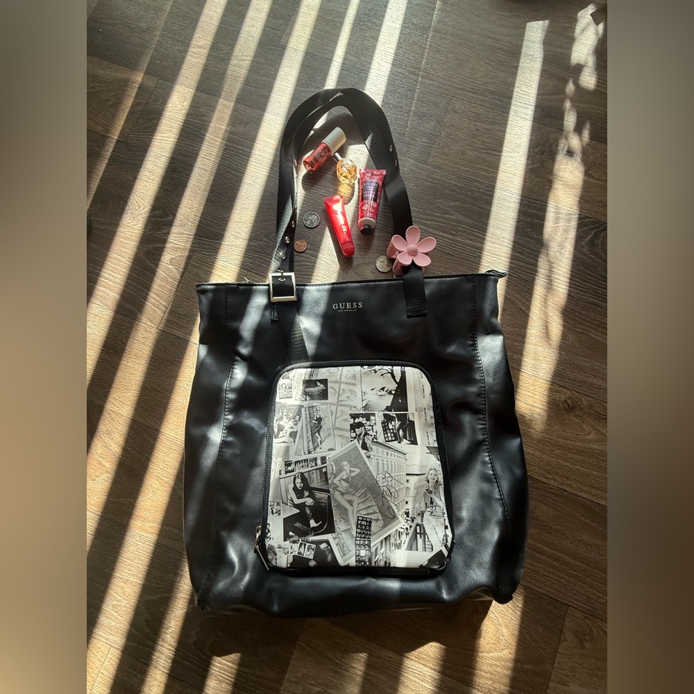 Guess limited edition tote bag with a removable pouch.